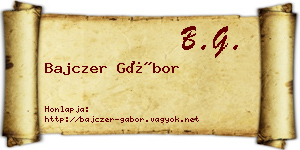 Bajczer Gábor névjegykártya